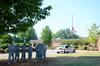 Members of the military prepare to gather with the Union community for a memorial service of the 10 year anniversary of the September 11, 2001, terrorist attacks. - Photo by Ebbie Davis