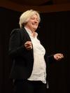 Ingunn Breistein, associate professor at Ansgar College and Theological Seminary in Norway, speaks during chapel about the challenges of effectively sharing the gospel in Europe. - Photo by Jacob Moore