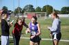 10/274/11 - Cross country runners Audrey Hazlehurst, Lilli Harmon, and Whitney Sweet help high school runners in a race at �鶹��Ƶ. 