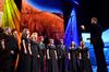 Union's Proclamation chorus sings at the 14th annual Scholarship Banquet prior to keynote speaker, Tony Blair, former British Prime Minister.  - Photo by Ebbie Davis