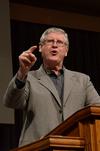 Graham Cole, Anglican Professor of Divinity at Beeson Divinity School, speaks a message from Acts 11:19-26 titled, "Christian: does it mean much anymore?" - Photo by Anne Richoux