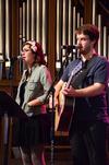 Students lead music at the beginning of chapel. - Photo by Zac Calvert