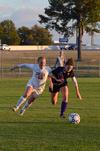 Megan Roney fights for possession of the ball in a game against Trevecca Nazarene University on Senior Night. The Lady Bulldogs won the game 4-2.  - Photo by Anne Richoux