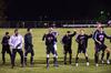 William Murray (7) leads the Bulldog Soccer Team in a victory dance after a win against Trevecca Nazarene University. - Photo by Zac Calvert