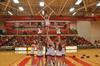 Union cheerleaders preform during half-time of the Lady Bulldogs game. - Photo by Morris Abernathy