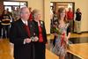 David and Lanese Dockery, president and first lady of the university, wait for the announcement of the 2011 Homecoming Queen with Union alum and 2010 winner Emily Logan.
 - Photo by Jacob Moore