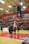 11/5/11 - Leventrice Gray goes in for a dunk during the Bulldog basketball homecoming game against Belhaven.