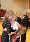 Union alum and 2010 Homecoming Queen Emily Logan embraces 2011 Homecoming Queen Andi Schreiber, senior family studies major. - Photo by Jacob Moore