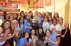 The ladies of Zeta Tau Alpha celebrate as they win the Presidential Homecoming Cup during the Union Men's Basketball homecoming game against Belhaven. - Photo by Zac Calvert