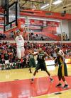 11/5/11 - Leventrice Gray dunks the ball during the Bulldog basketball homecoming game against Belhaven.