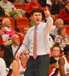 Union's  Coach Mark Campbell is hard at work during game one of the Rotary Classic. - Photo by Morris Abernathy