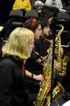 Members of the Jazz Band perform during Fall 2011 Jazz Band concert held in the W.D. Powell Theatre. - Photo by Jacob Moore