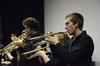 Zac McMillan, sophomore intercultural studies major, plays the trumpet during the Fall 2011 Jazz Band Concert. - Photo by Jacob Moore