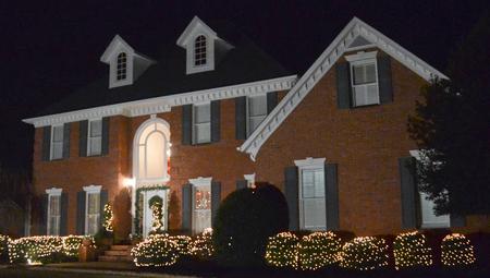 Lights of the Christmas season welcome friends of Union University to the Dockery's home for open house.