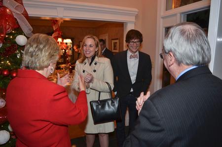 The Dockery's greet Greg and Kimberly Thornbury at the annual open house.