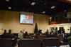 Students sit in the Bowld Student Commons to watch How the Grinch Stole Christmas for SAC's Movie in the Bowld. - Photo by Zac Calvert