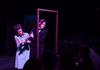 Abigail Ebensberger, junior Christian studies major, and Cameron Puckett, senior media communications major, perform a scene for David Conway's one-act called 'Visitor from Forest Hills.' - Photo by Jacob Moore