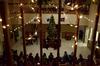 Students gather in McAfee Commons to listen to the Dockerys read the Christmas story. 
 - Photo by Ebbie Davis