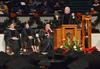 Two hundred ninety-six Union graduates received their degrees at the ceremony, with Frank Page, president of the Southern Baptist Convention’s Executive Committee, delivering the commencement address. Page used the biblical account of Jesus’ encounter with the Samaritan woman at the well to discuss the importance of “irrecoverable moments” in life.
“An irrecoverable moment with Christ changes our understanding of worship,” Page said. “Graduates from this school ought to understand about worship. It’s not about where. It’s about who and how.”
 - Photo by Morris Abernathy