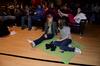 Rebekah Kindt, junior elementary education major, and Rebecca Thomas, junior elementary education/TESL major, chat while waiting for the Movie in the Bowld, sponsored by SAC. - Photo by Anne Richoux