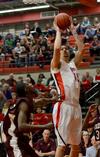 02/11/12 - Photo by Jacob Moore
Bulldog Anthony Freeman Jr. goes up for a shot during a game Feb. 11 against Freed Hardeman at the Fred DeLay Gymnasium.