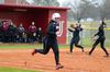 02/41/12 - Shelby Lamb runs to first base during �鶹��Ƶ's season opener versus William Woods (Mo.).  