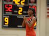 Photo by Jacob Moore
Cheerleader Chelsea Frederick get the crowd excited during a basketball game against Cumberland University Feb. 13 at the Fred DeLay Gymnasium. - Photo by Jacob Moore