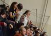 Students celebrate a goal during a home game against Cumberland University. - Photo by Jacob Moore