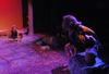Courtney Braswell and Emily Brown as two of the witches in <i>Macbeth</i>. - Photo by Jim Veneman