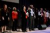 MOSAIC choir helps lead music during CultureFest chapel prior to a message from Tite Tienou, senior vice president of education and dean of Trinity Evangelical Divinity School. - Photo by Anne Richoux