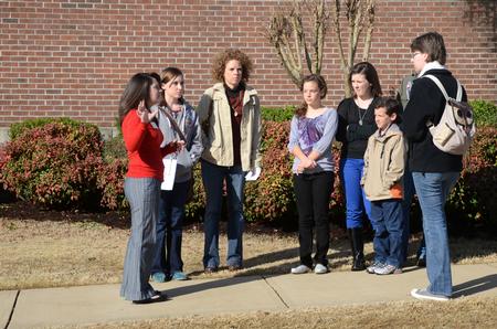 Prospective students and their families take a tour of Union's campus during a preview day.