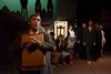 David Conway, senior history major, performs a scene as Alfred Ill in the Union University Players' production of Friedrich Dürrenmatt's <em>The Visit</em>. - Photo by Jacob Moore