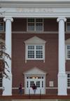Students walk into White Hall for class.  - Photo by Ebbie Davis