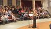 Carl Dennis,  shares some of his work with Union students and faculty at Hartley Recital Hall. - Photo by Morris Abernathy