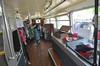 The bus was shipped over on a boat from England! Then the  bus was painted back to its original red color and completely remodeled into a thrift store.     This spring, the bus is launching a tour of 25 college campuses. Caleb Chapman's band, CALEB, will be performing each night on the college campus to drive more support to the bus. - Photo by Morris Abernathy
