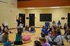 Ashley Jackson, resident director, kicks off the prize ceremony during Residence Life's Eggstravaganza event. - Photo by Zac Calvert