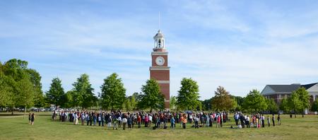 4/12/12 - Trustees, faculty, staff, students and community members gather to celebrate the groundbreaking for the new library.