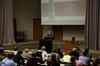Students gather to hear David S. Dockery, president of the university, speak during a Student Senate meeting. - Photo by Anne Richoux