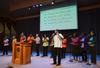 MOSAIC choir leads chapel attendees in upbeat songs. - Photo by Jacob Moore