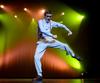 Joey Davis, sophomore business marketing major, performs with Lambda Chi Alpha at the 15th Annual Variety show, hosted by the Student Activities Council. 
 - Photo by Ebbie Davis