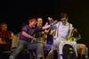The men of Lambda Chi Alpha act out a scene about bullying during their performance at the 15th annual Variety Show.
 - Photo by Ebbie Davis