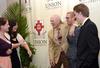 Lacey Hampton, Heather Dragg, Dodgen Swanson, and Aubrey Binkley goof off with Terry Bradshaw, former NFL quarterback and current FOX Sports analyst, after the fourth annual Roy L. White Legacy Golf and Gala.  - Photo by Ebbie Davis