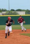 04/30/12 - Kian Jost, senior mechanical engineering major, runs for third base during a game against Cumberland University in the TransSouth Conference Tournament.