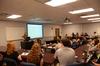 Megan Bailey, senior intercultural studies major, presents her capstone on second-generation immigrants during the Ninth Annual Scholarship Symposium. - Photo by Zac Calvert