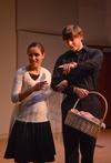 Erika Sitton, junior music education major, and Robert Sumner, junior music education, perform a scene from Brigadoon together during an opera workshop in Hartley Recital Hall. - Photo by Zac Calvert