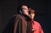 Greg Hines, junior musical performance major, and Robert Sumner, junior music education major, sing together during an opera workshop in Hartley Recital Hall. - Photo by Zac Calvert