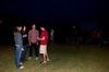 Sara Beth Byars, junior elementary education major, Courtney Olson, junior English major, Trey Collier, business administration graduate student, and Jonathan Boyd, senior chemistry major, chat prior to SAC's Movie on the Lawn, where Sherlock Holmes 2 was shown. - Photo by Anne Richoux