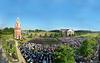 Graduates, their family and friends, and Union employees fill the Great Lawn during spring graduation. - Photo by Morris Abernathy