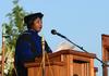Carol M. Swain, professor of political science and law at Vanderbilt University, gives the commencement address at spring graduation. - Photo by Jacob Moore