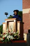 Carol Swain, professor of political science and law at Vanderbilt University, addresses the graduating class of 2012 at spring graduation.  - Photo by Ebbie Davis